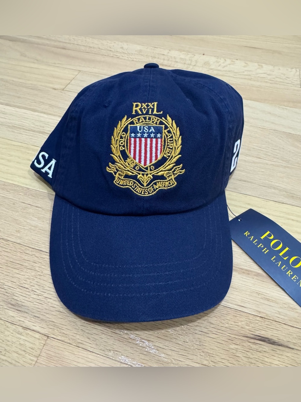 Polo Ralph Lauren Men’s USA Soccer Stitched Crest Twill Baseball Cap OSFA Blue